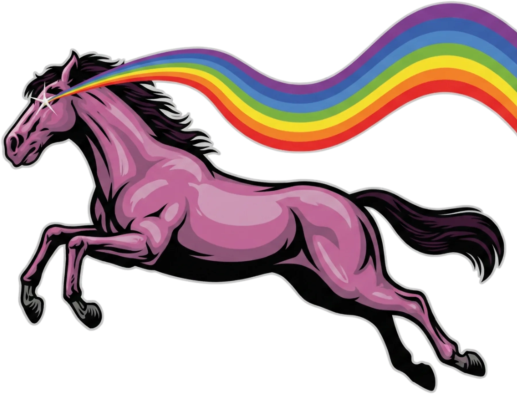 a flying pink pony